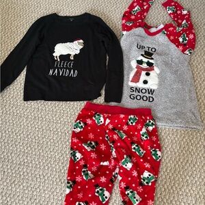 Festive Pajama Set - Black and Red